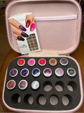 GelMoment Gel Nail Polish Set 14 Colors Nail Art Stickers Zip Case